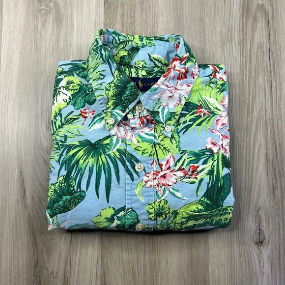 Polo Ralph Lauren SS Standard Floral Oxford Button Down Shirt Men’s Size S Small - Picture 1 of 10